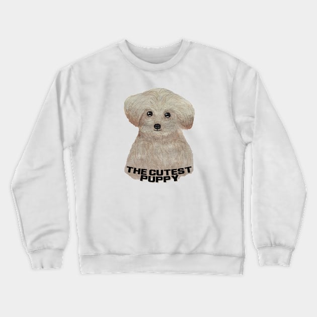 The cutest puppy Crewneck Sweatshirt by WatercolorFun